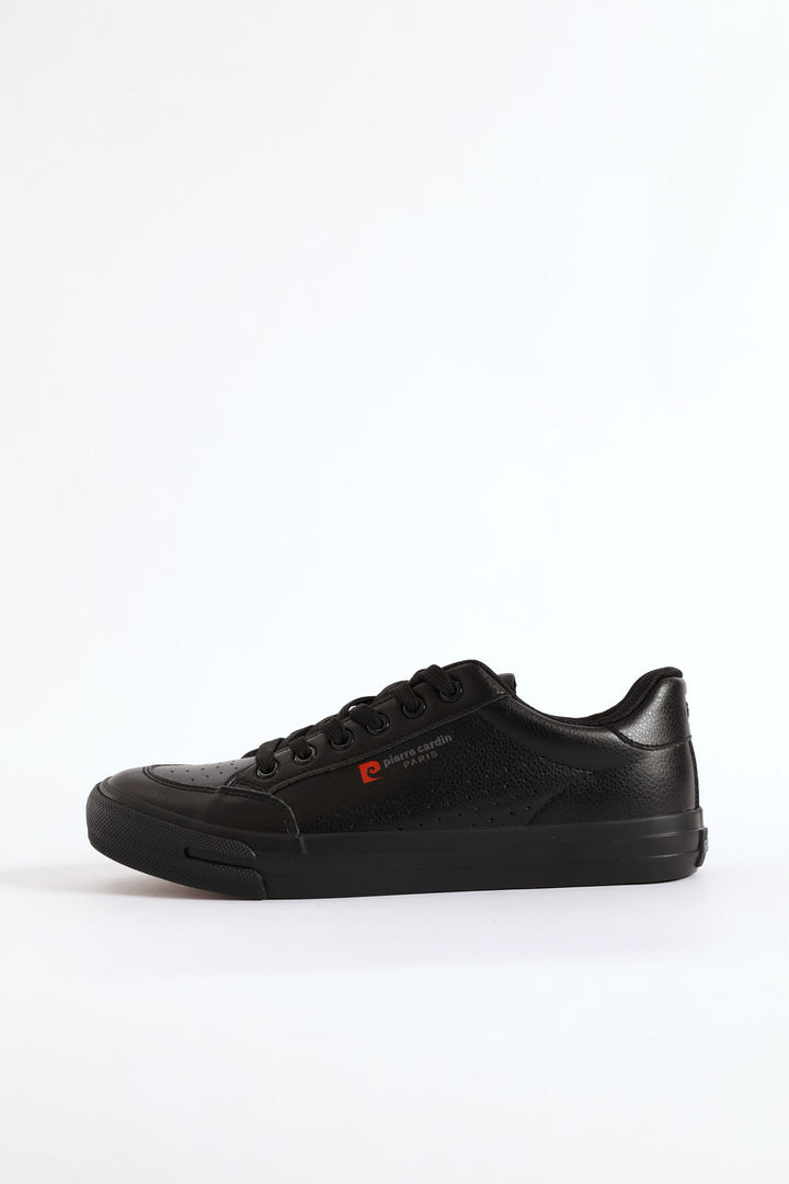 Euro Lace Up Sneaker - Black