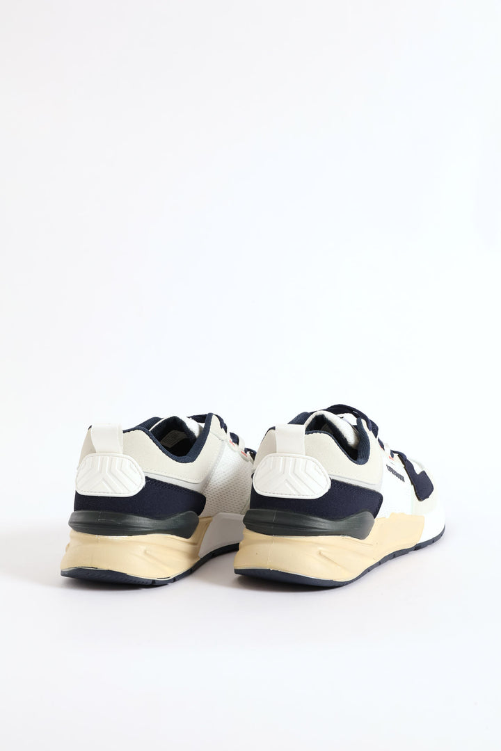 Ua Brazza 1 Nubuck Lace Up Retro Sneaker - Navy