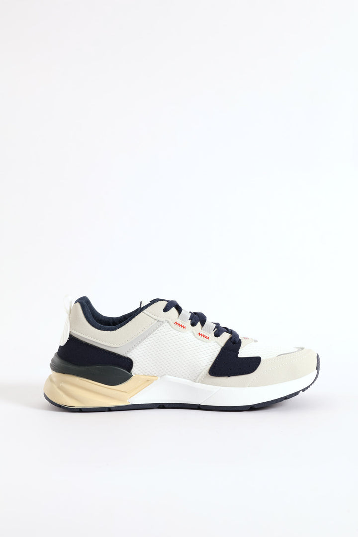 Ua Brazza 1 Nubuck Lace Up Retro Sneaker - Navy