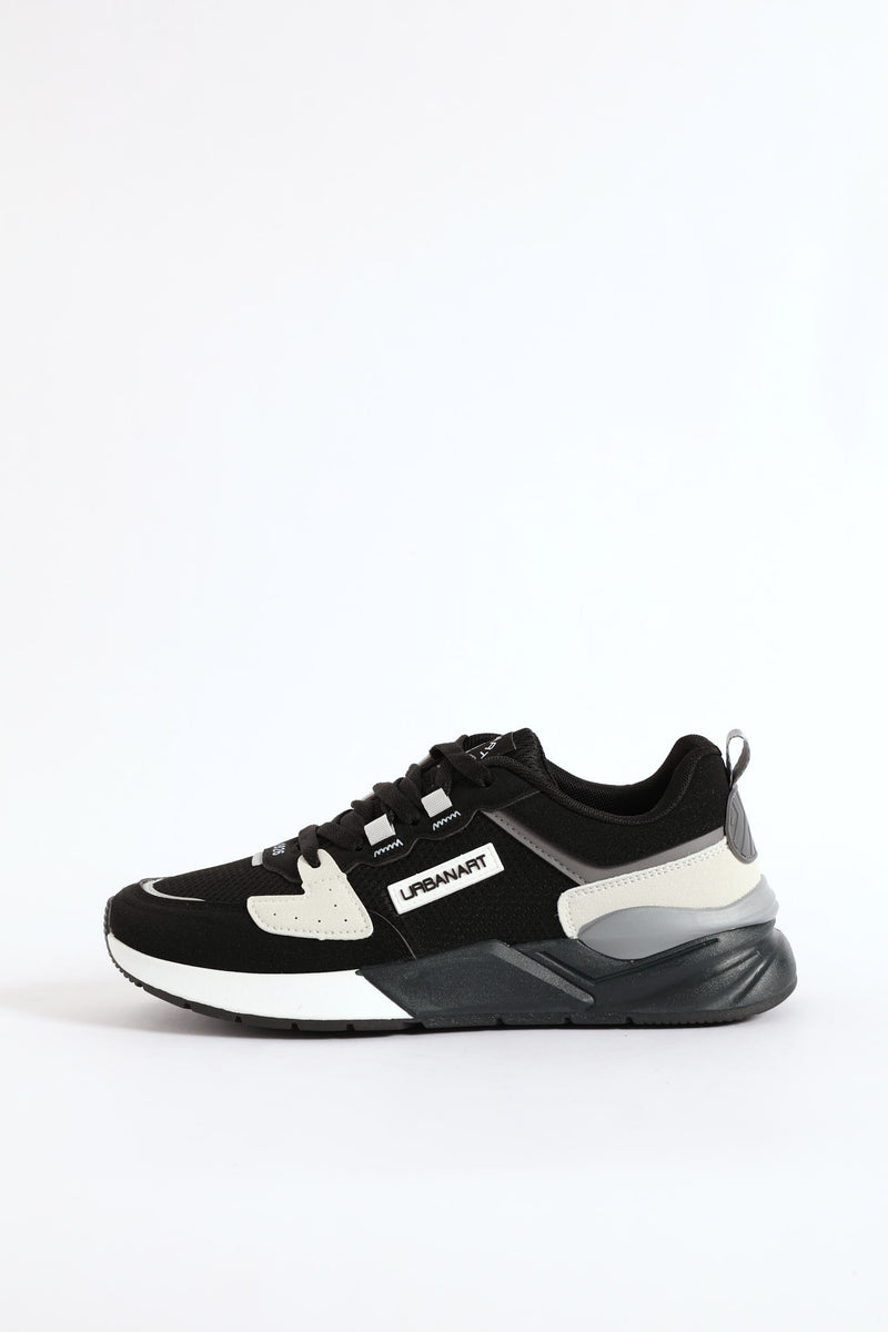 Brazza 1 Nubuck Lace Up Retro Sneaker - Black