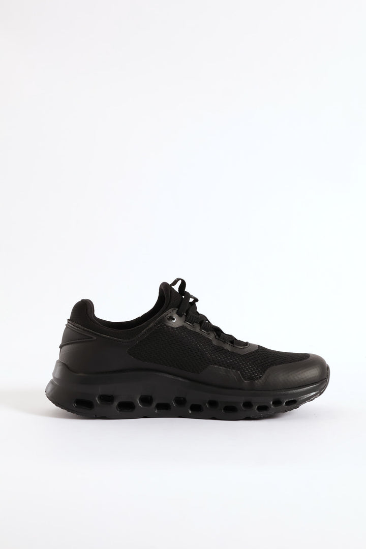 Brody Lace Up Trainer - Black