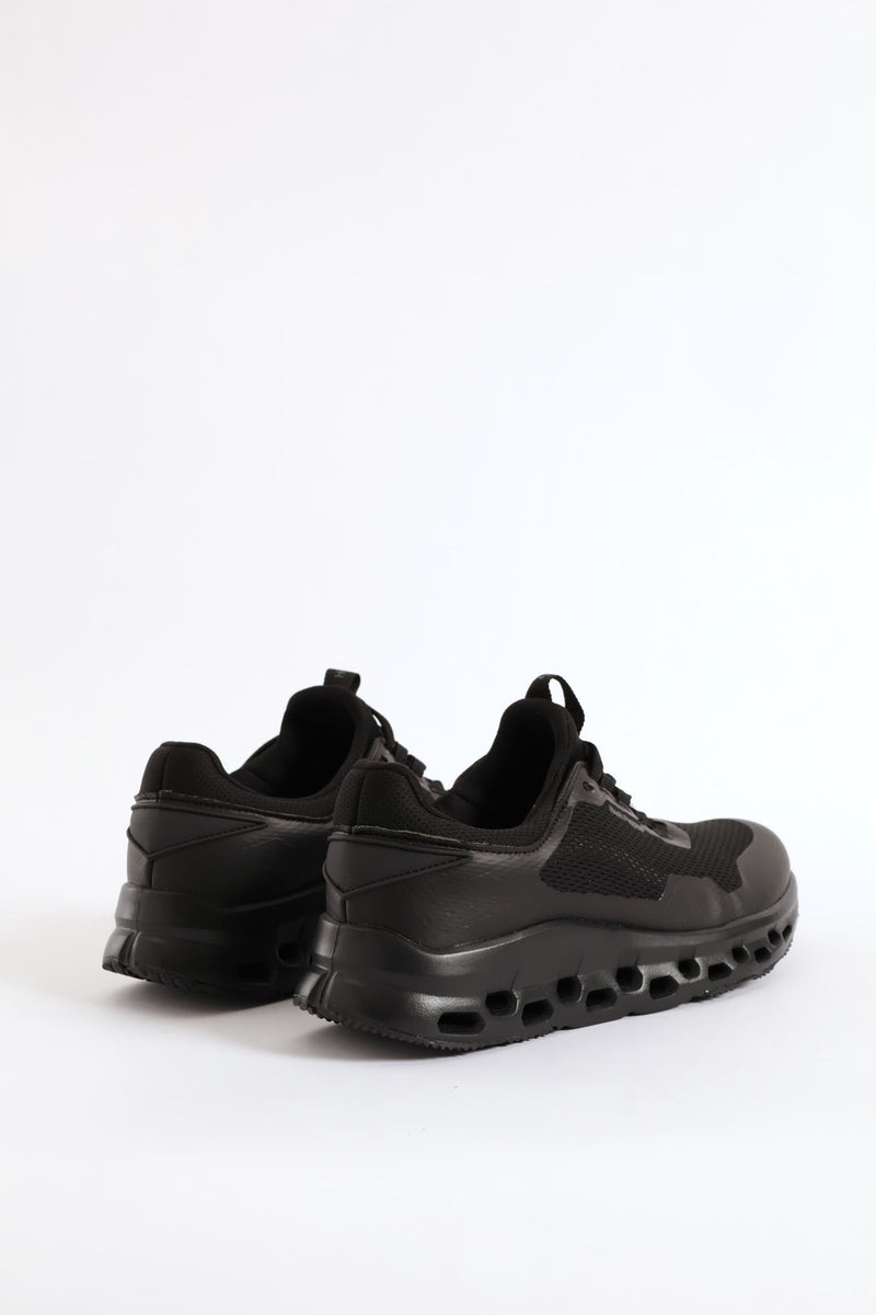 Brody Lace Up Trainer - Black