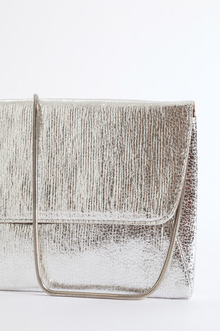 Envelope Clutch Bag - Silver