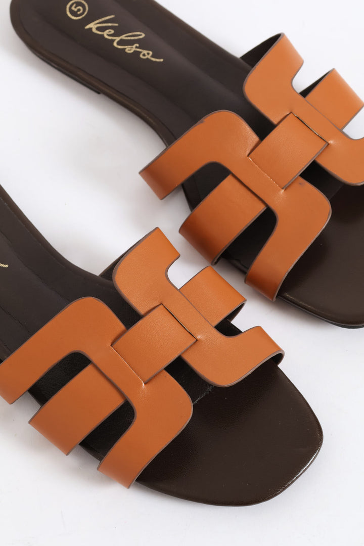 Interlinked Mule With Edgestain Sandal - Tan