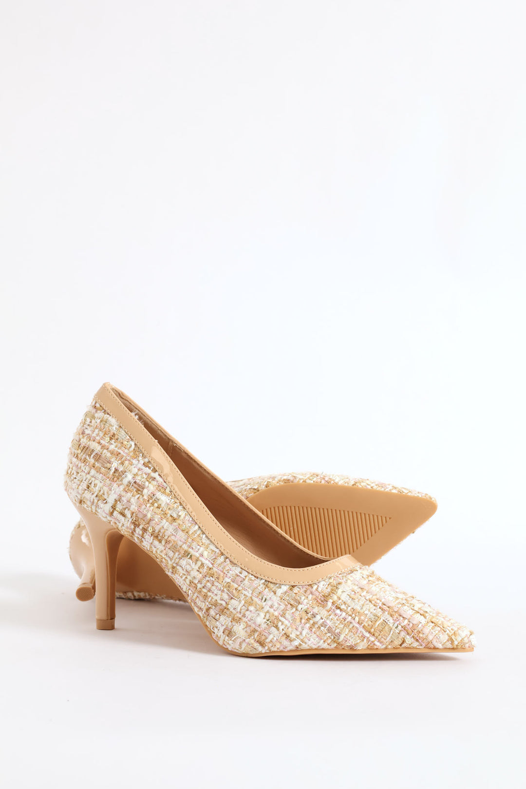 Tweed Court Heel - Natural