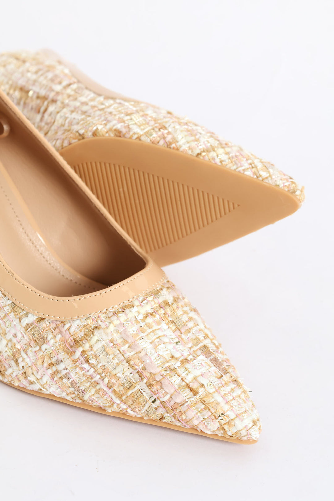 Tweed Court Heel - Natural