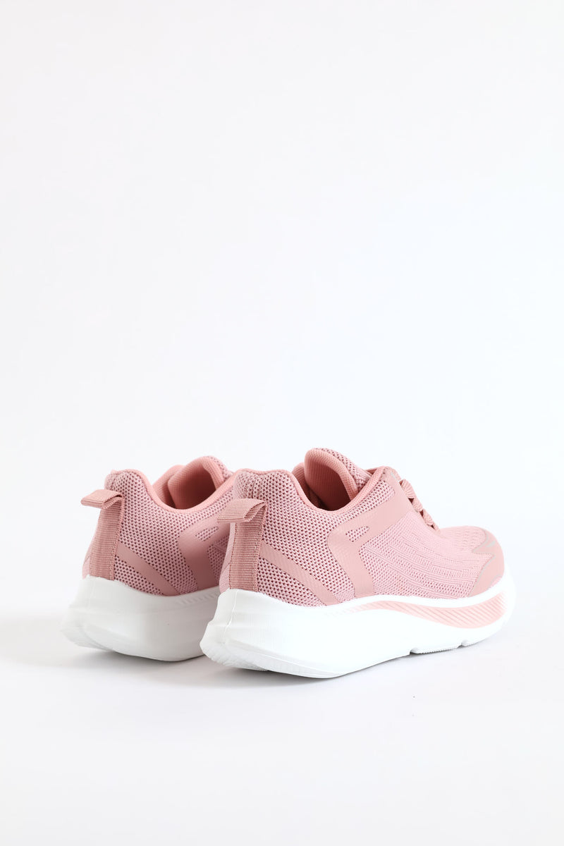 Girls Knit Trainer - Pink