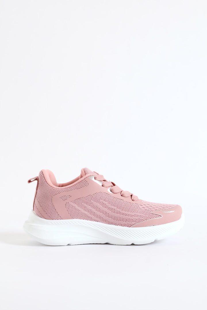 Girls Knit Trainer - Pink
