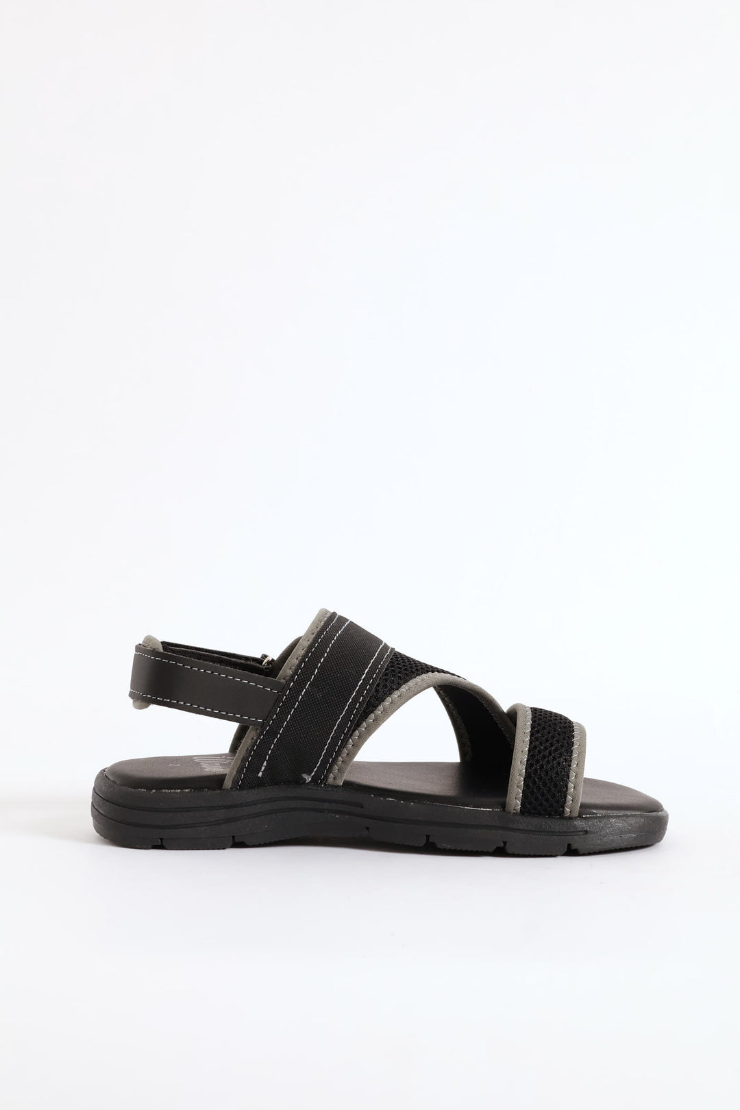 Boys Open Toe Adventure Sandal - Black/Grey