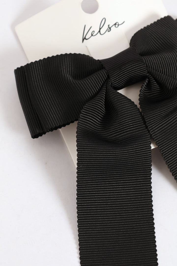 Textured Bow - Black
