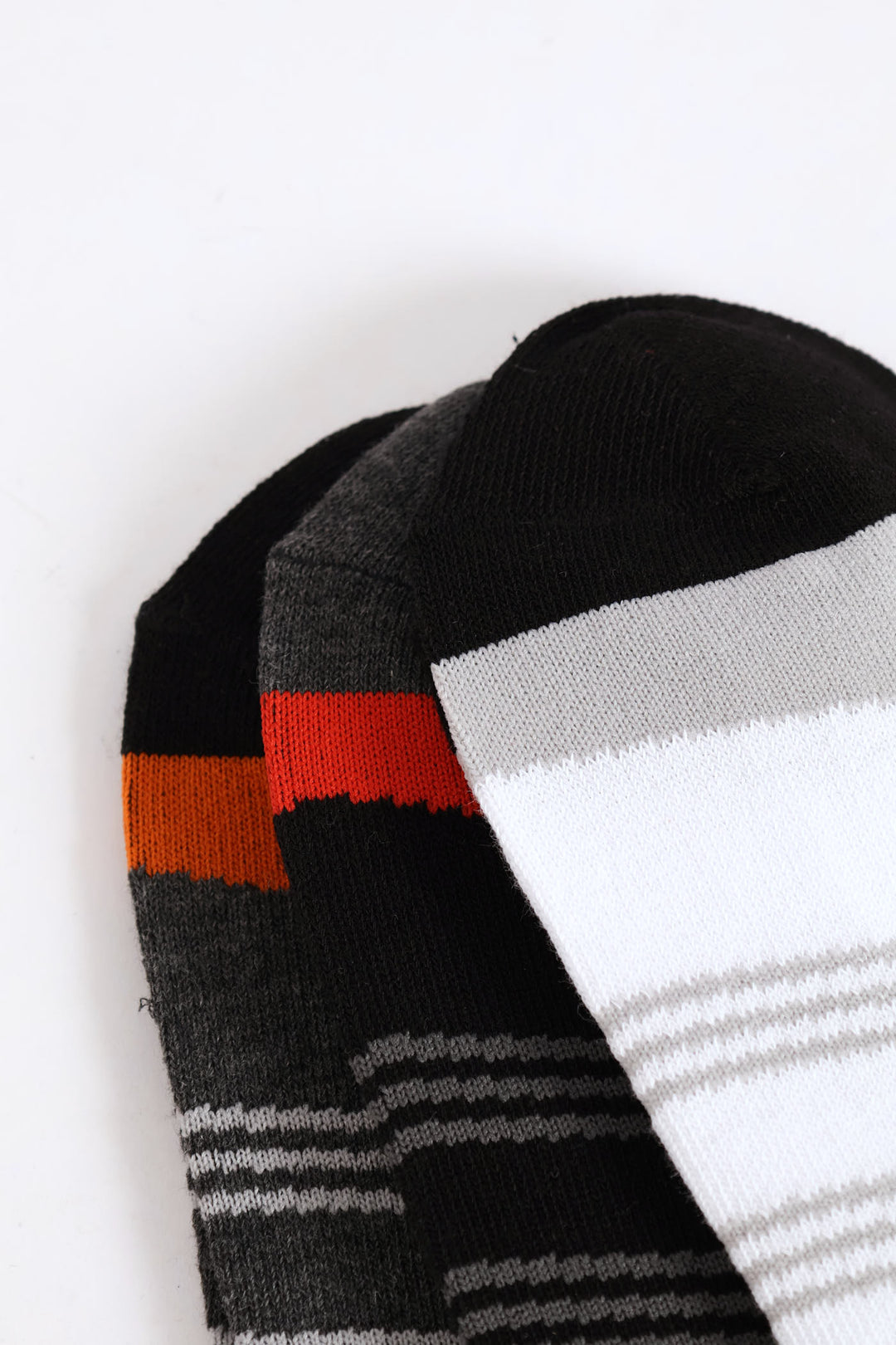 3 Pack Fashion Low Cut Socks - White/Black/Grey