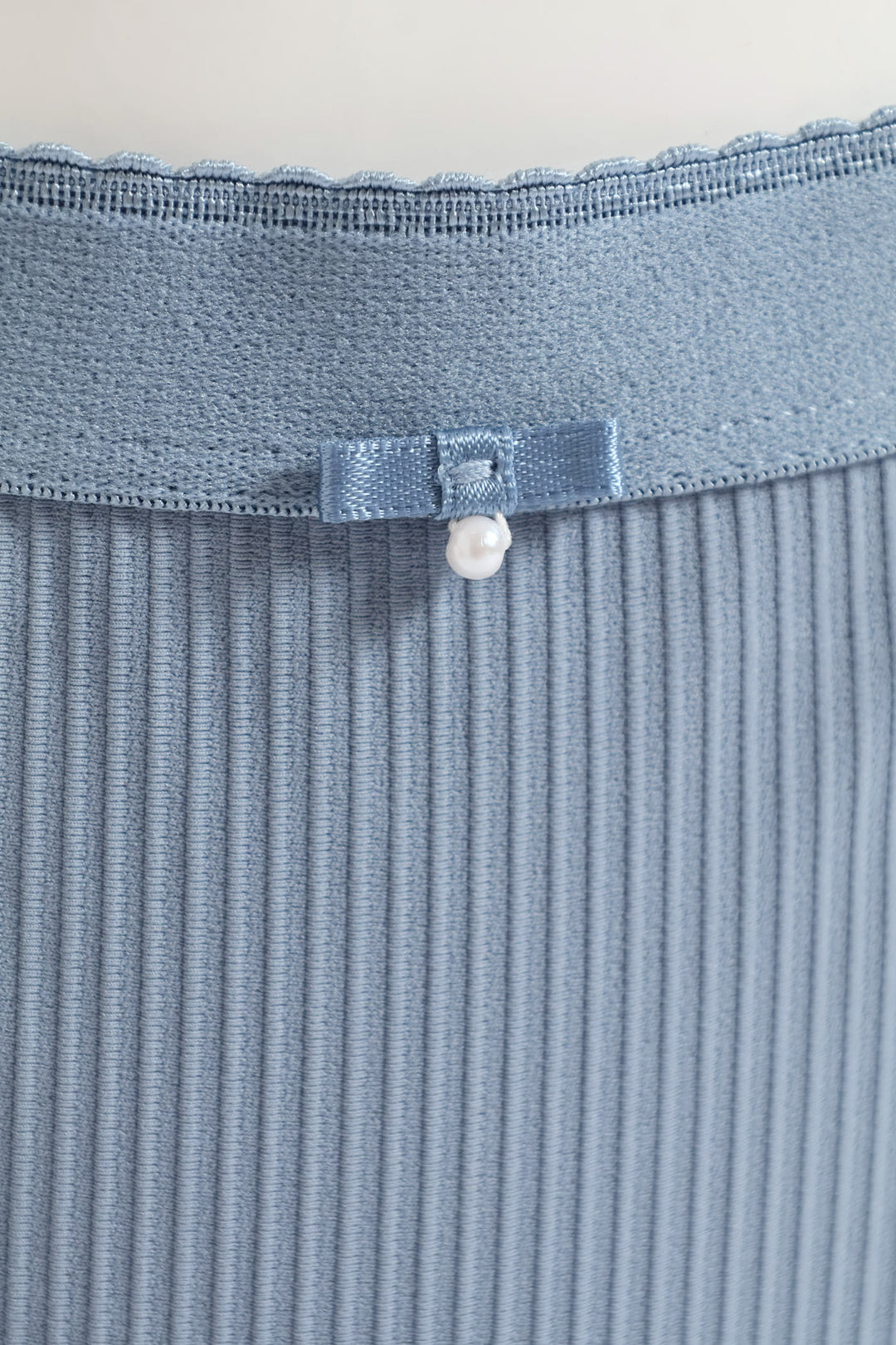 2 Pack Ribbed Thong Panties - Blue/White