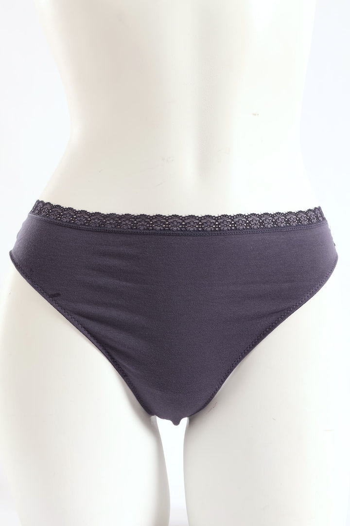 3 Pack Thong Panties - Cinnebar/Oatmeal Melange/Folkstone