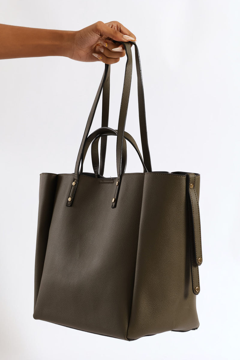 Double Strap Shopper Bag - Fatigue
