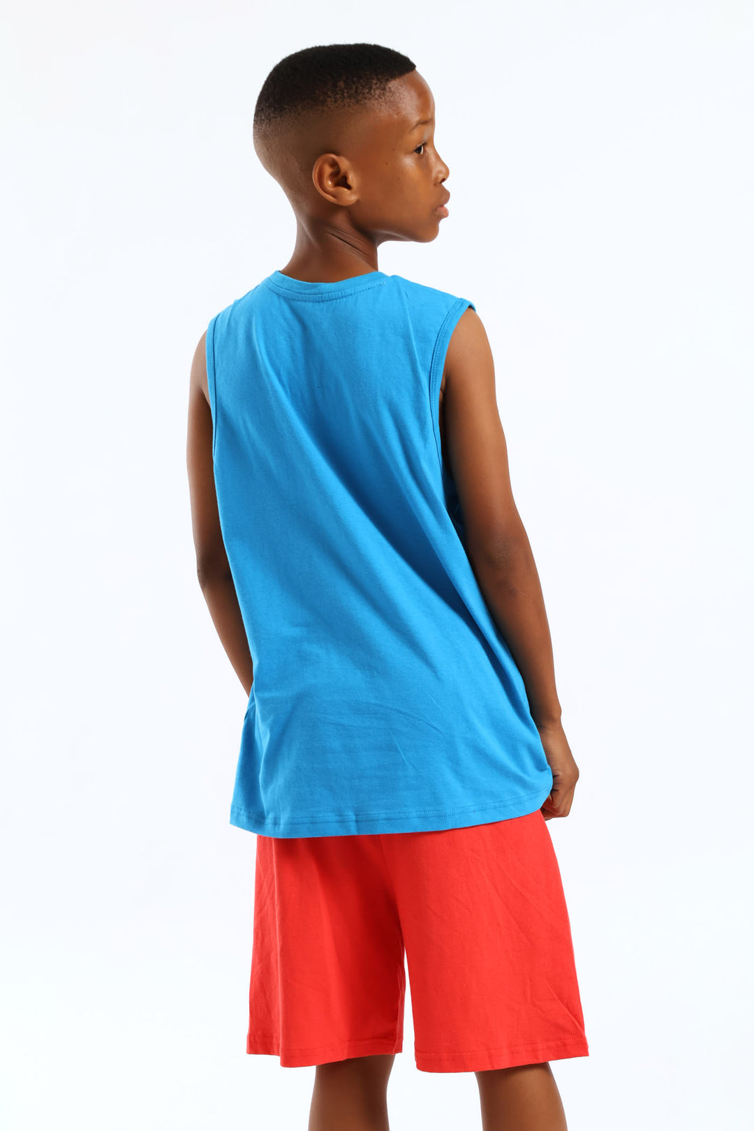 Boys Hello Summer Sleeveless Sleep Set - Blue