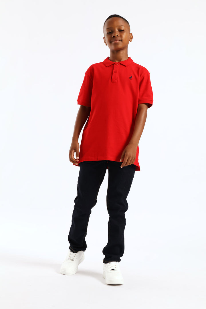 Boys Austin Classic Golfer - Red