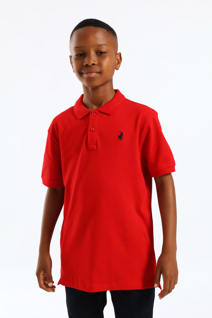 Boys Austin Classic Golfer - Red