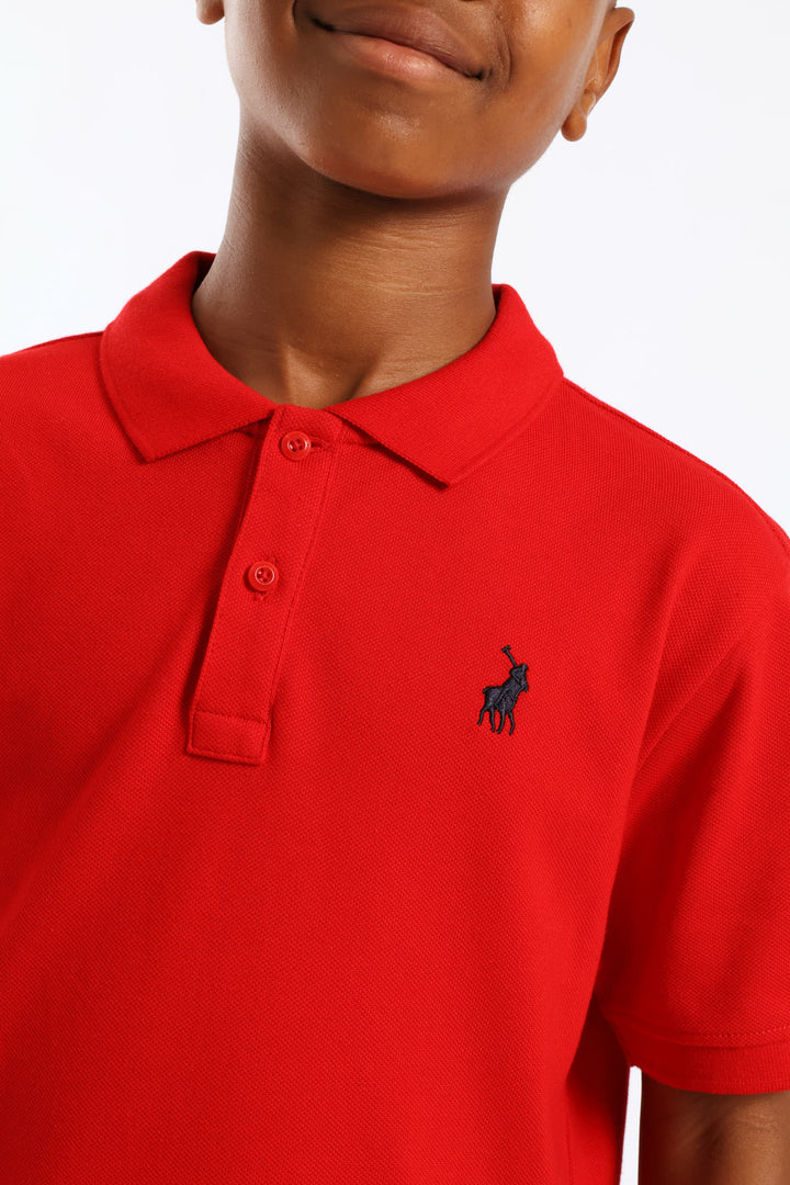 Boys Austin Classic Golfer - Red