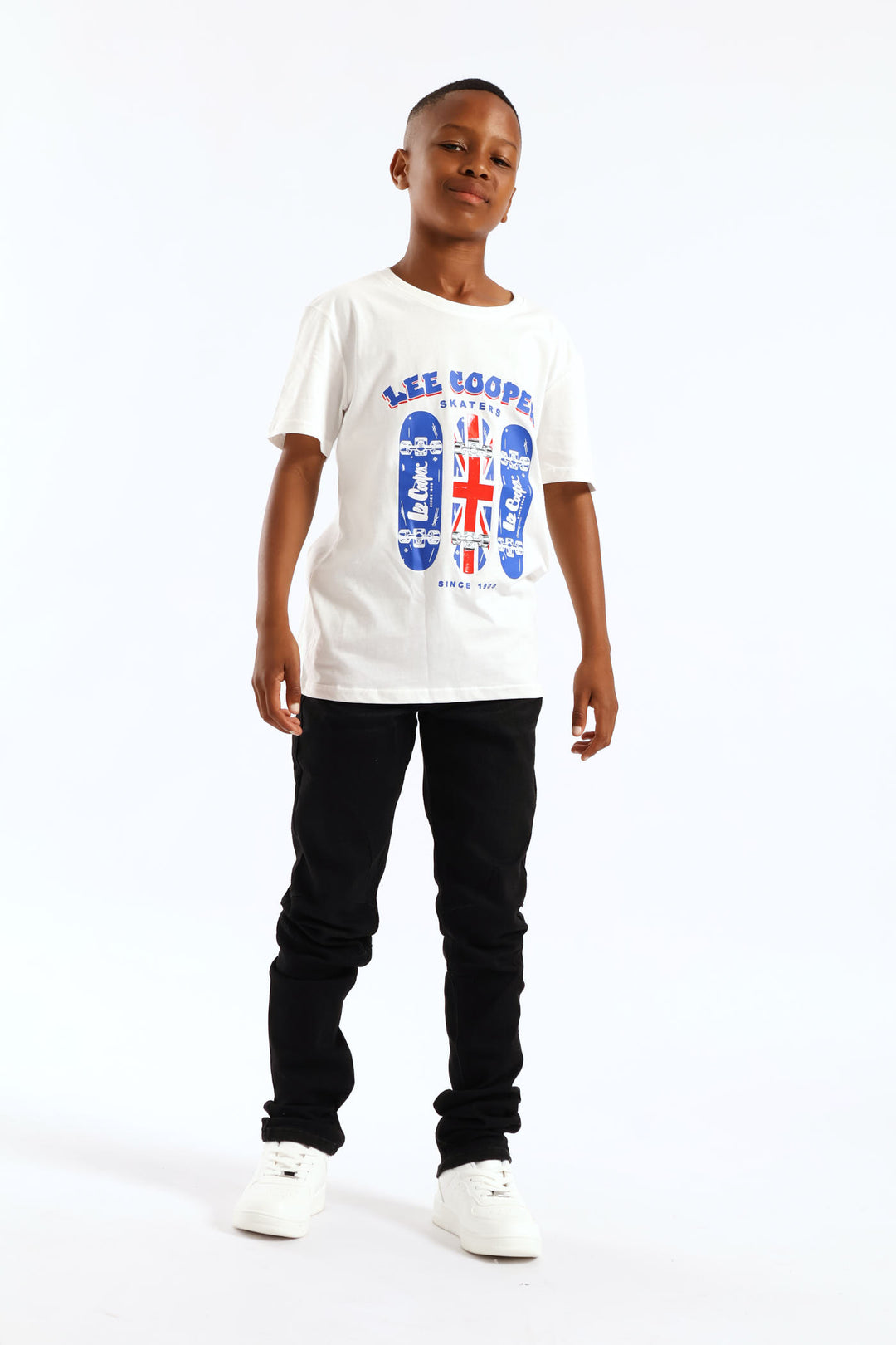 Boys Francis Skater Tee - White
