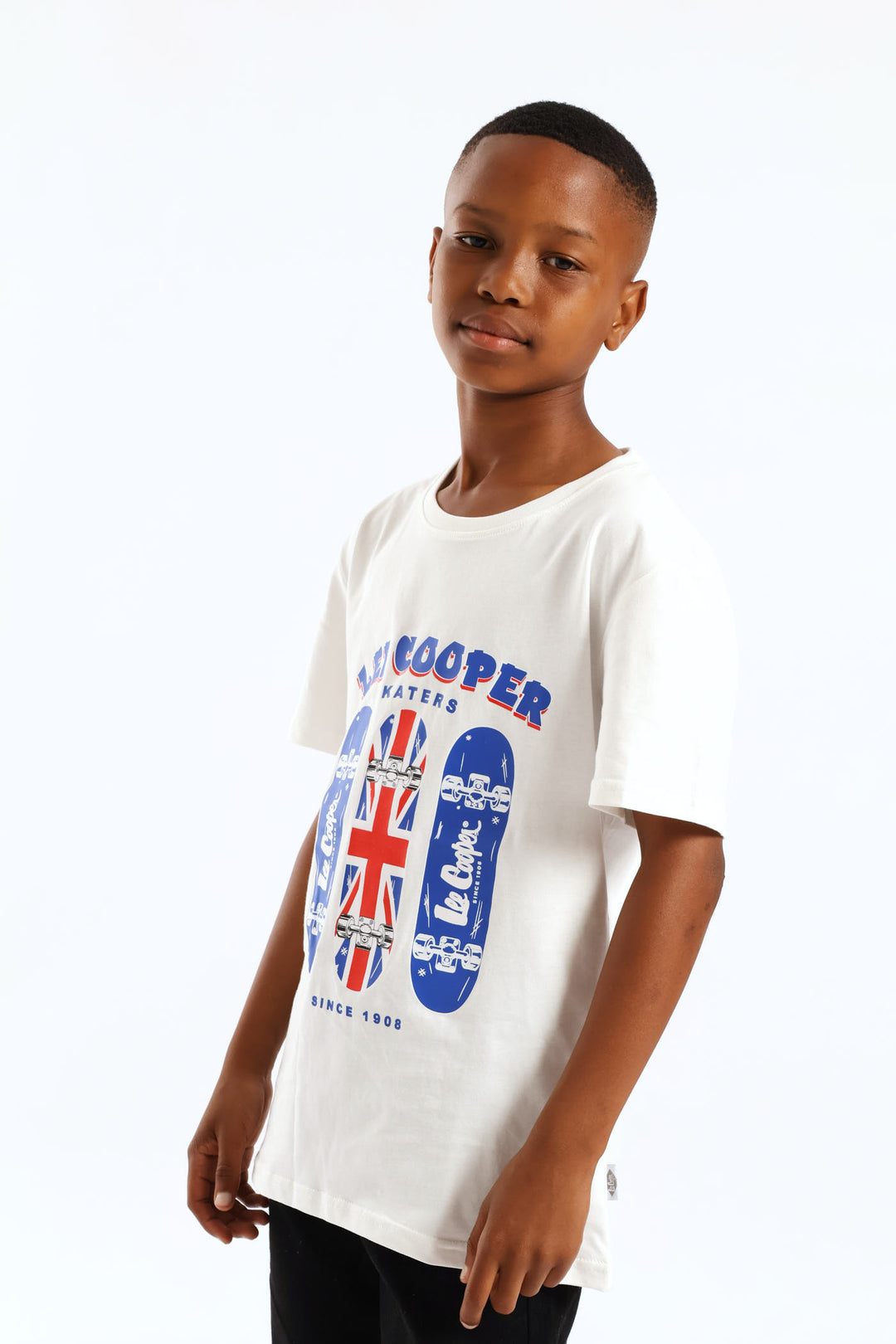 Boys Francis Skater Tee - White