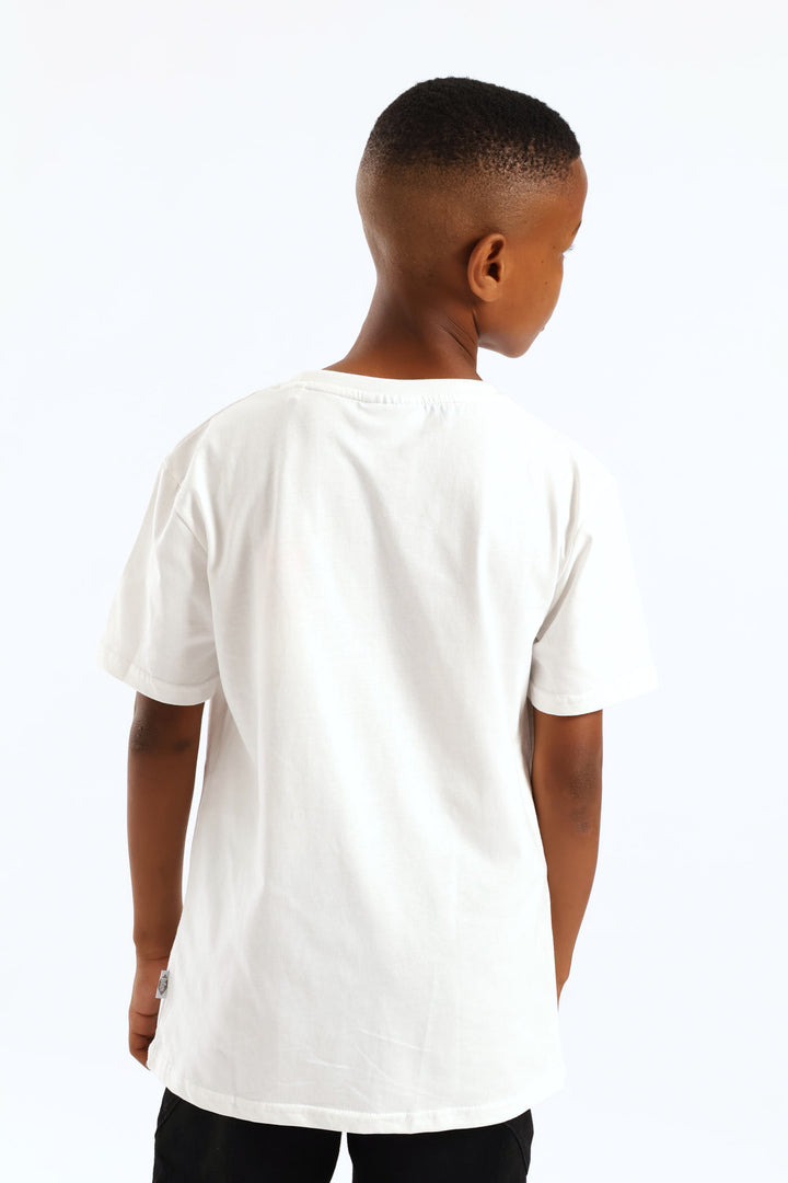 Boys Francis Skater Tee - White