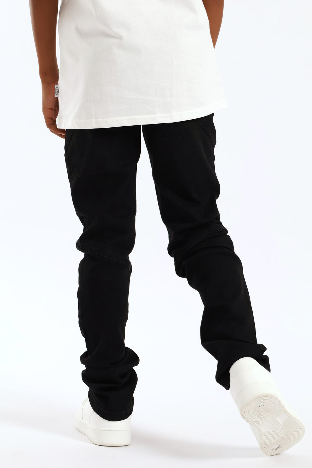 Boys Biker Skinny Jeans - Charcoal