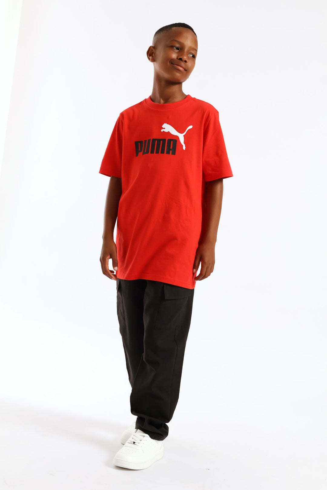 Boys Essential Two Tone No.1 Logo For All Time Tee - Red