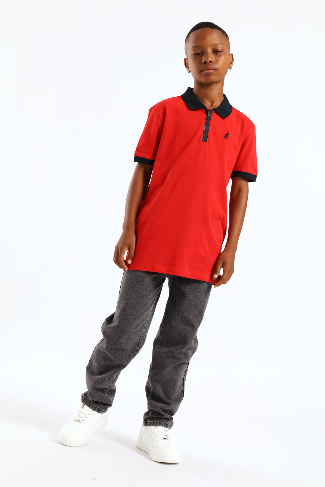 Boys Dawson Quarter Zip Golfer - Red