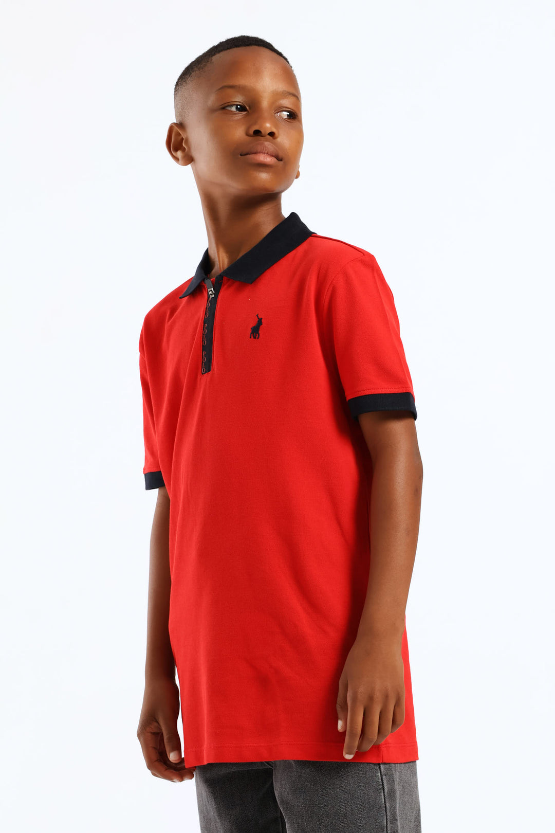 Boys Dawson Quarter Zip Golfer - Red