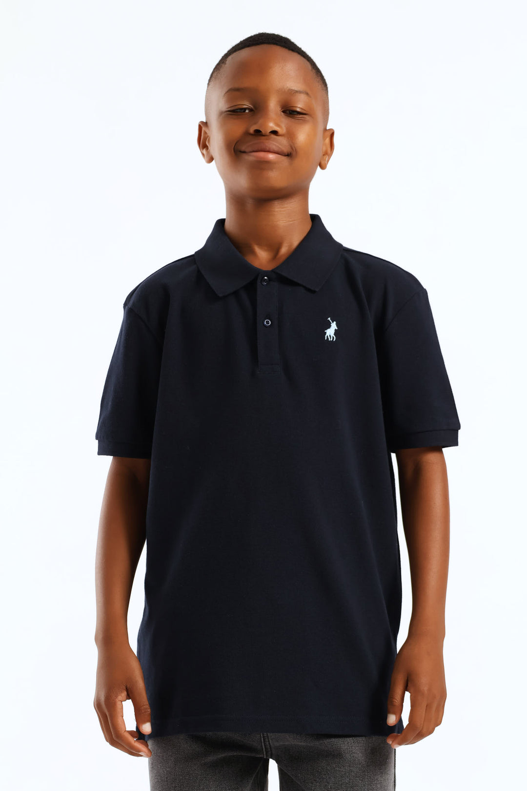 Boys Preston Back Tape Golfer - Navy