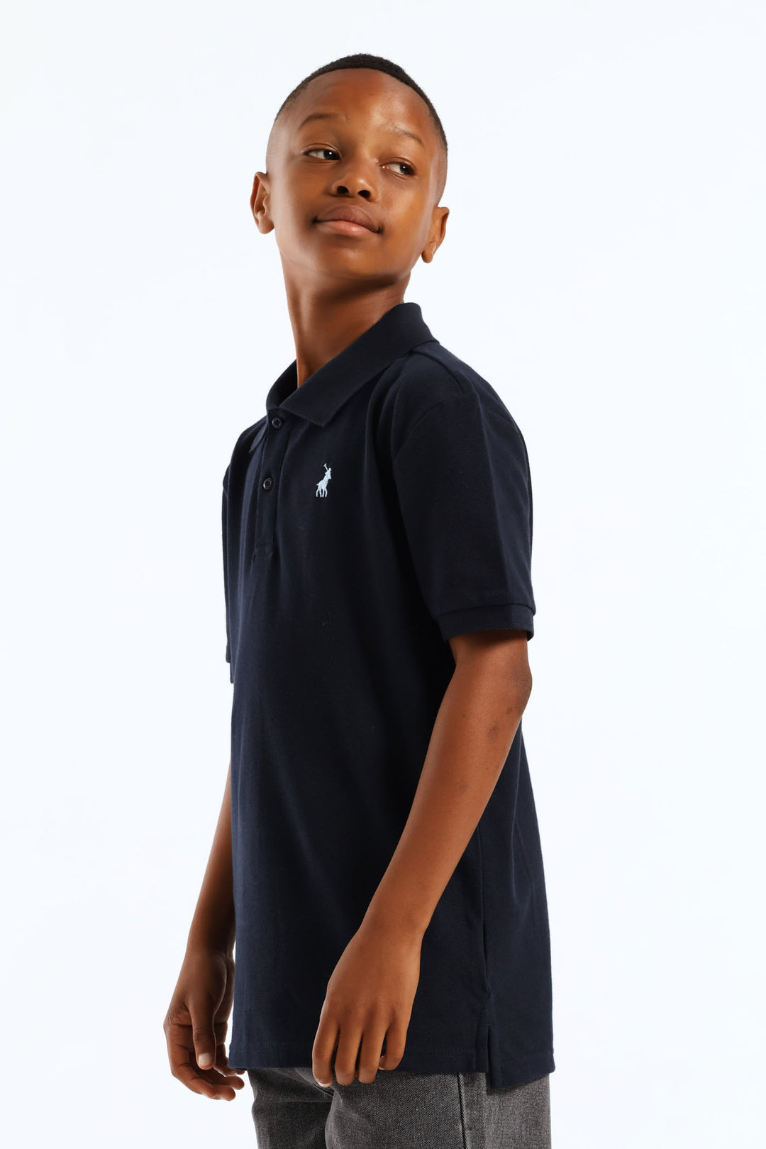 Boys Preston Back Tape Golfer - Navy