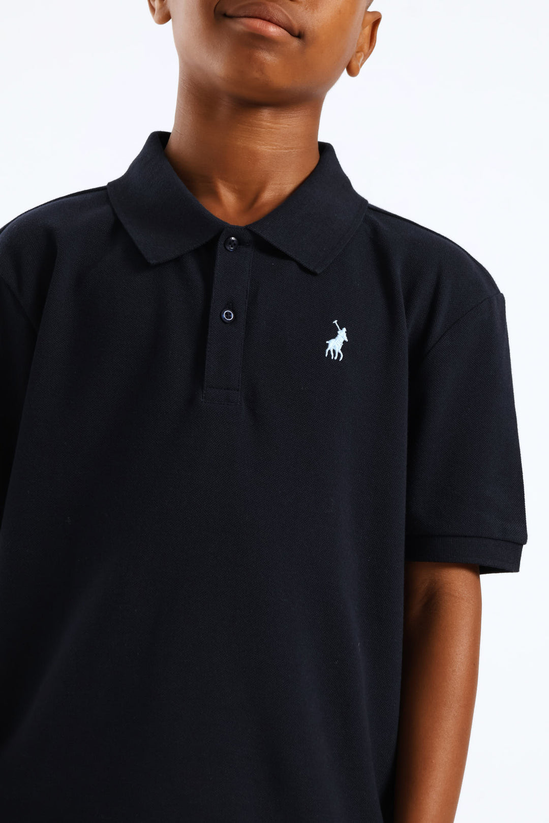 Boys Preston Back Tape Golfer - Navy