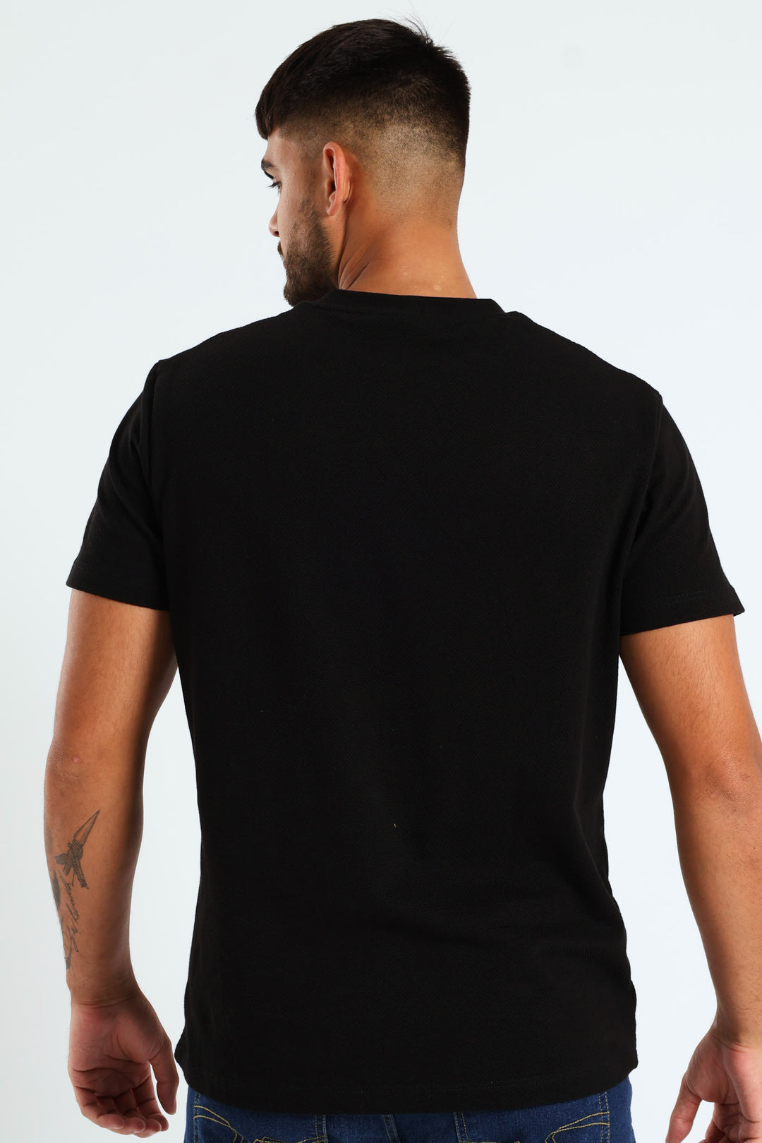 Waffle Crew Tee - Black