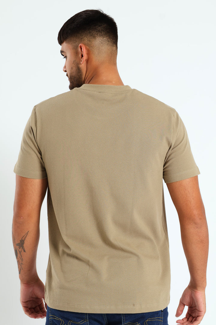 Waffle Crew Tee - Stone