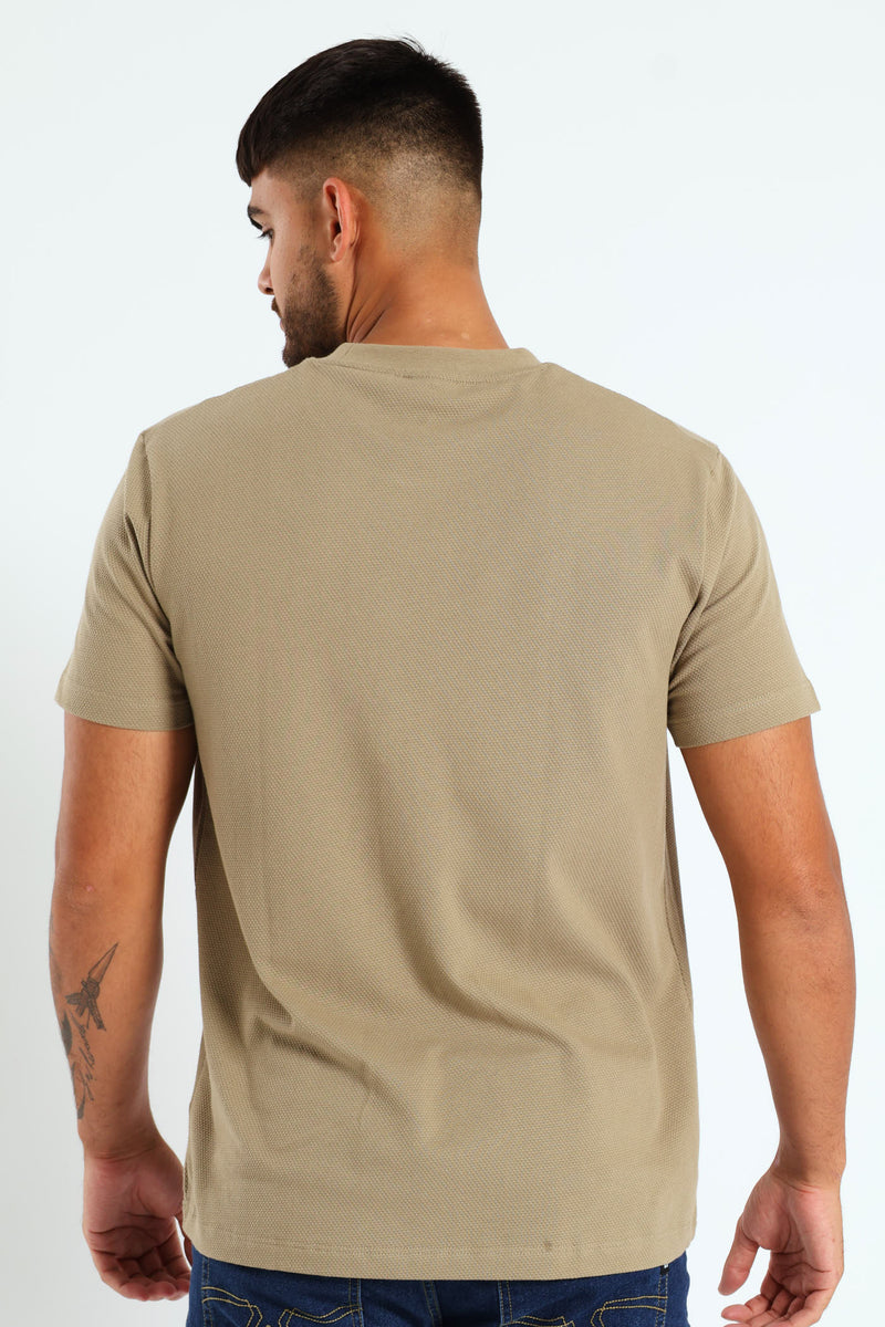 Waffle Crew Tee - Stone
