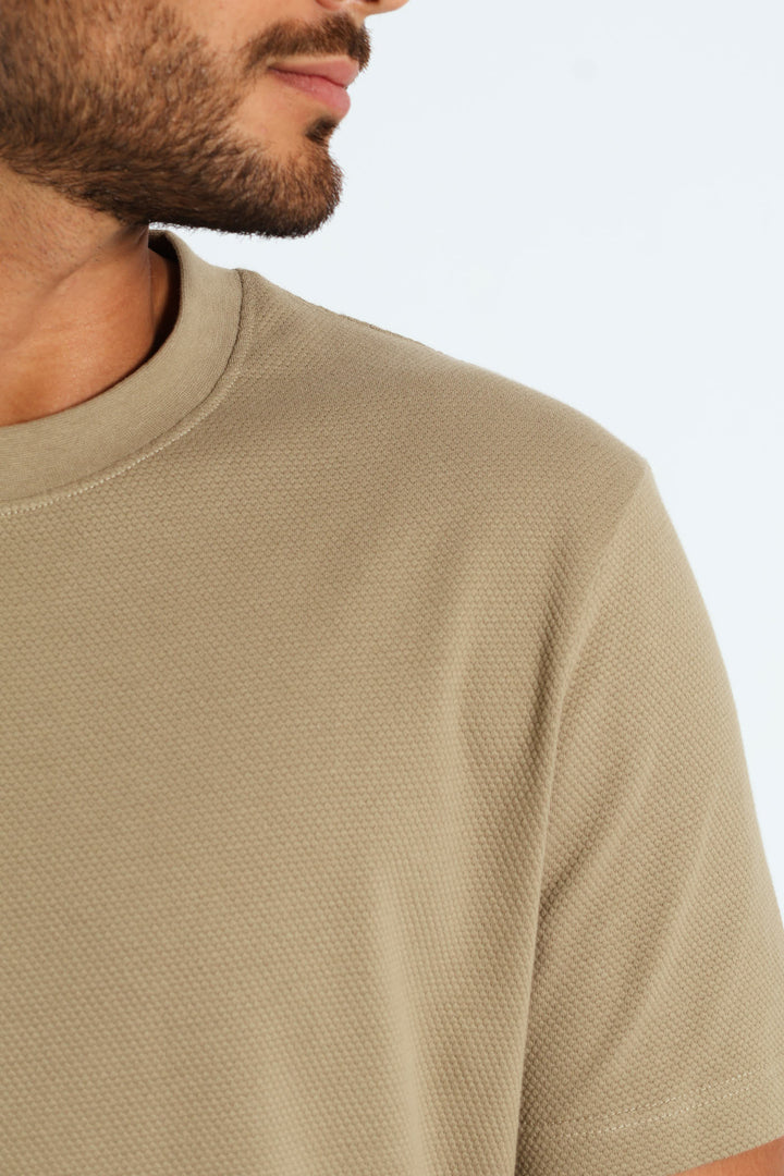 Waffle Crew Tee - Stone