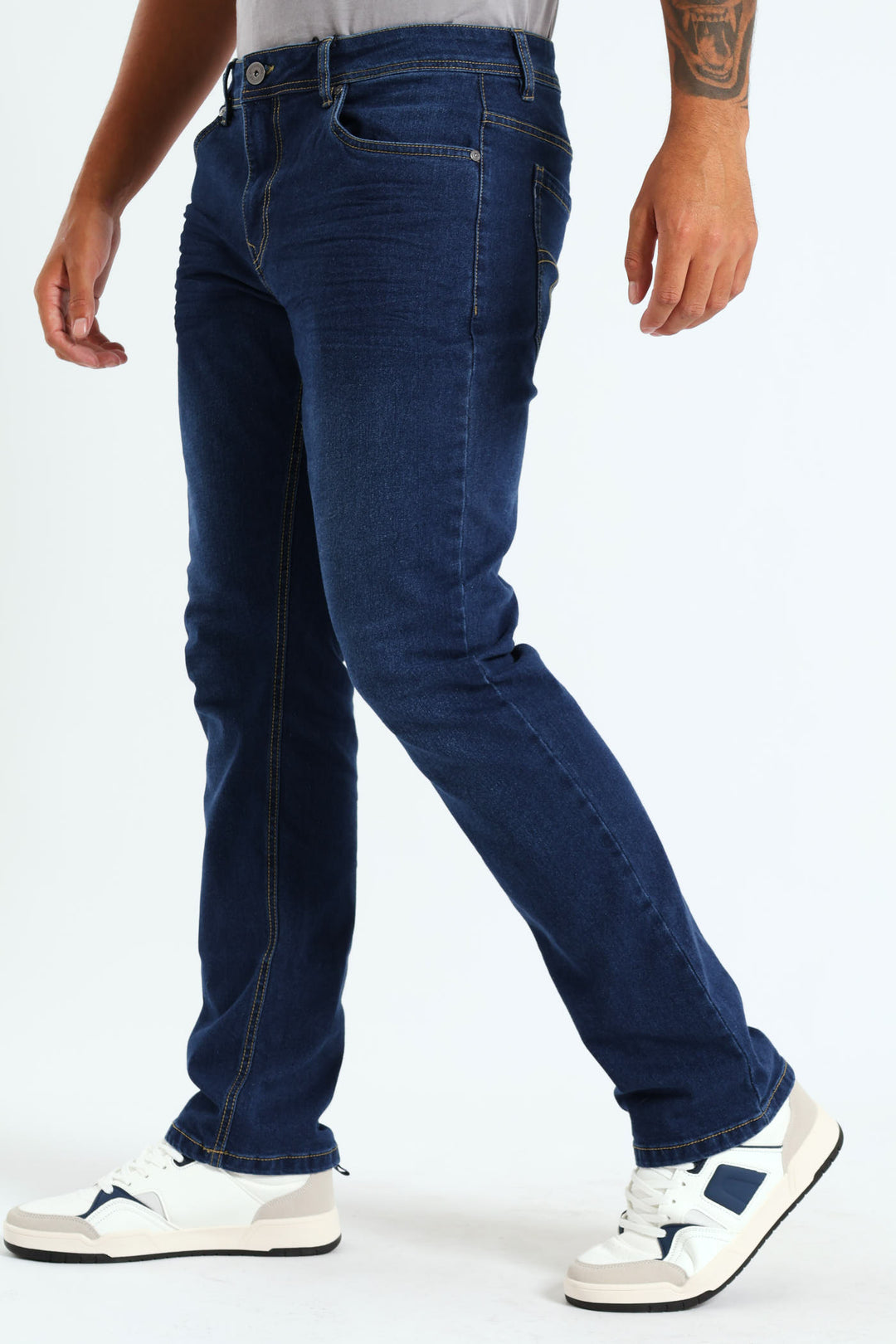 Alcazar Straight Leg Denim Jean - Med Wash
