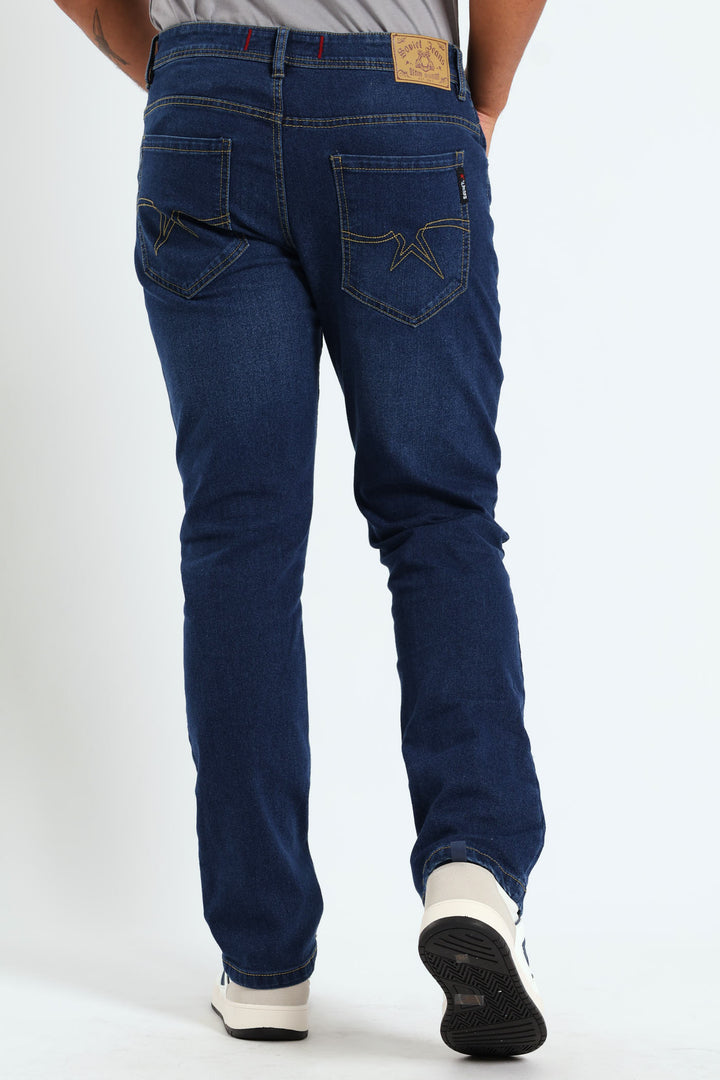 Alcazar Straight Leg Denim Jean - Med Wash