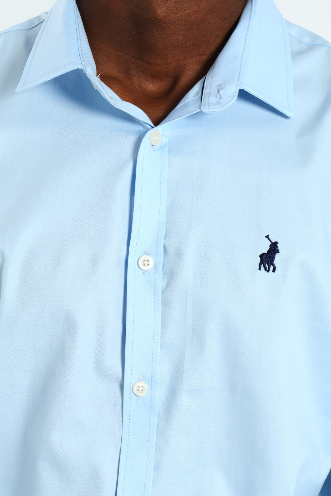 Christian Long Sleeve Slim Fit Strtch Shirt - Light Blue