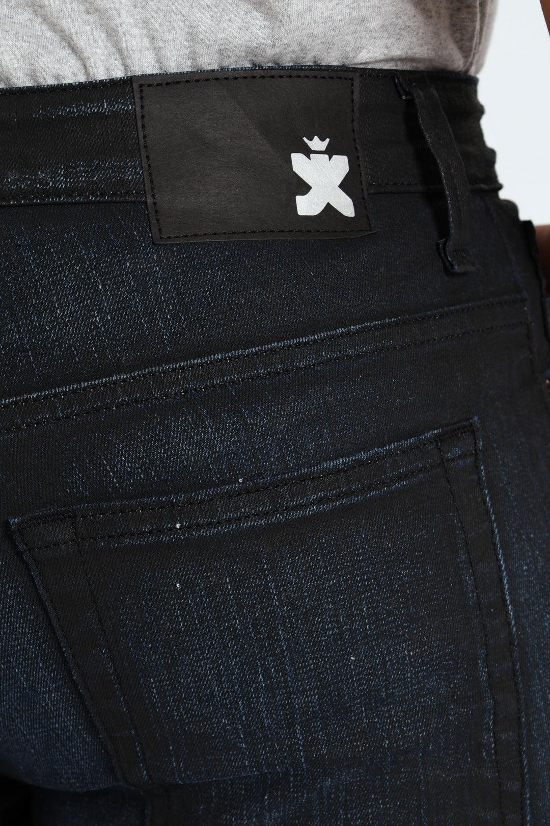 Super Skinny Wax Denim - Blue/Black