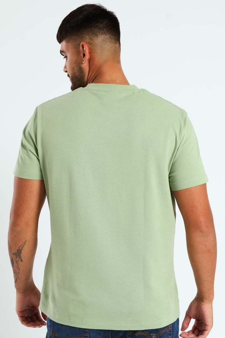 Waffle Crew Tee - Sage