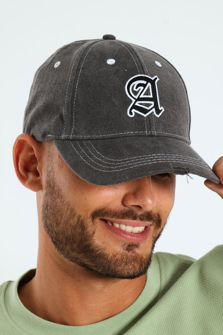 Cotton Washed A Cap - Black