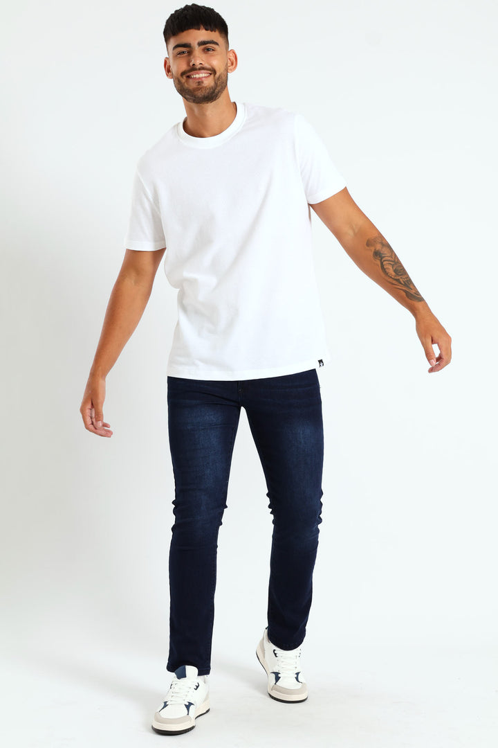 Waffle Crew Tee - White