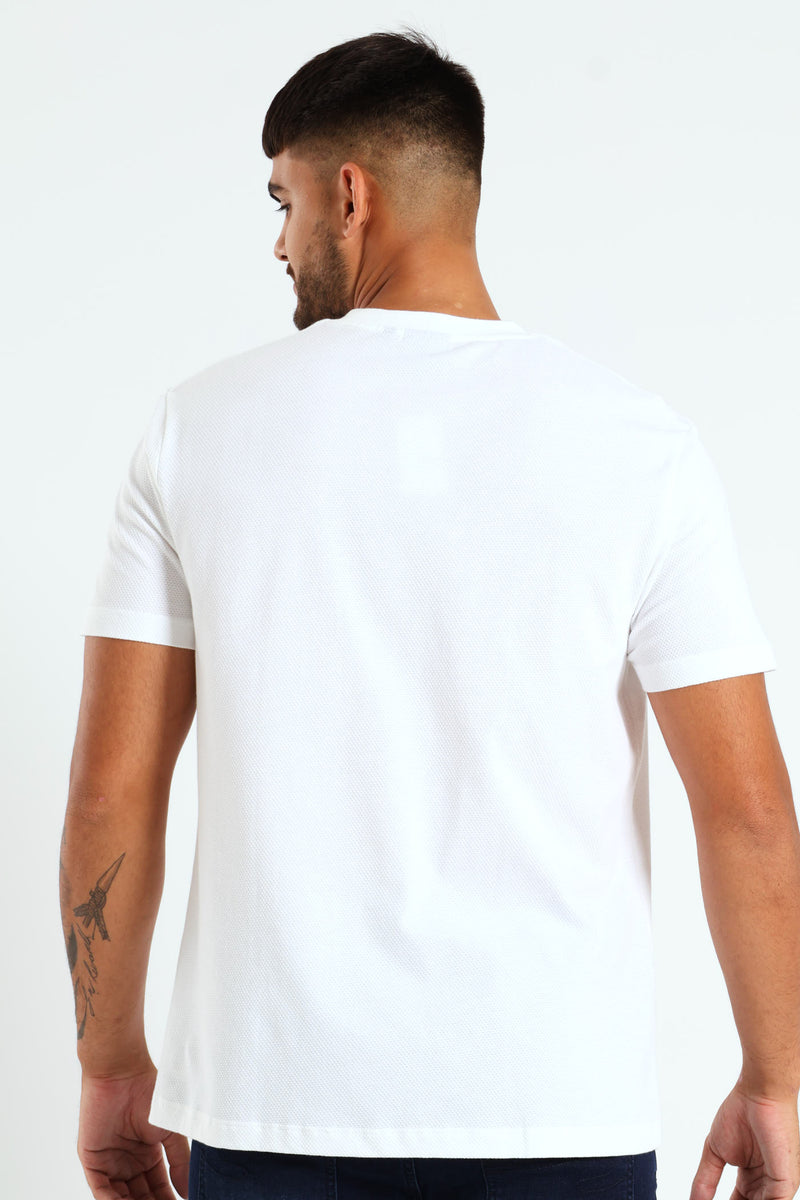 Waffle Crew Tee - White