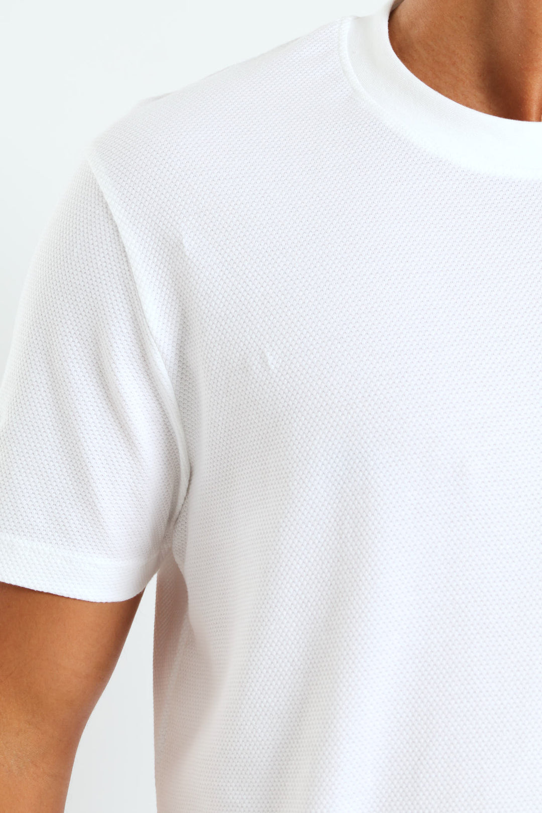 Waffle Crew Tee - White