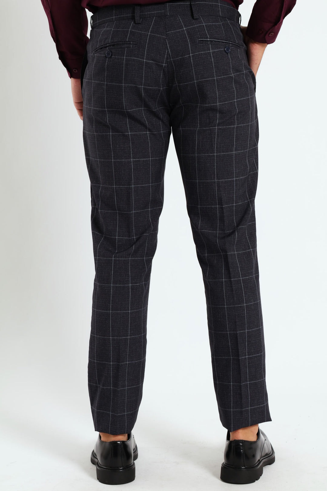 Check Trouser - Navy