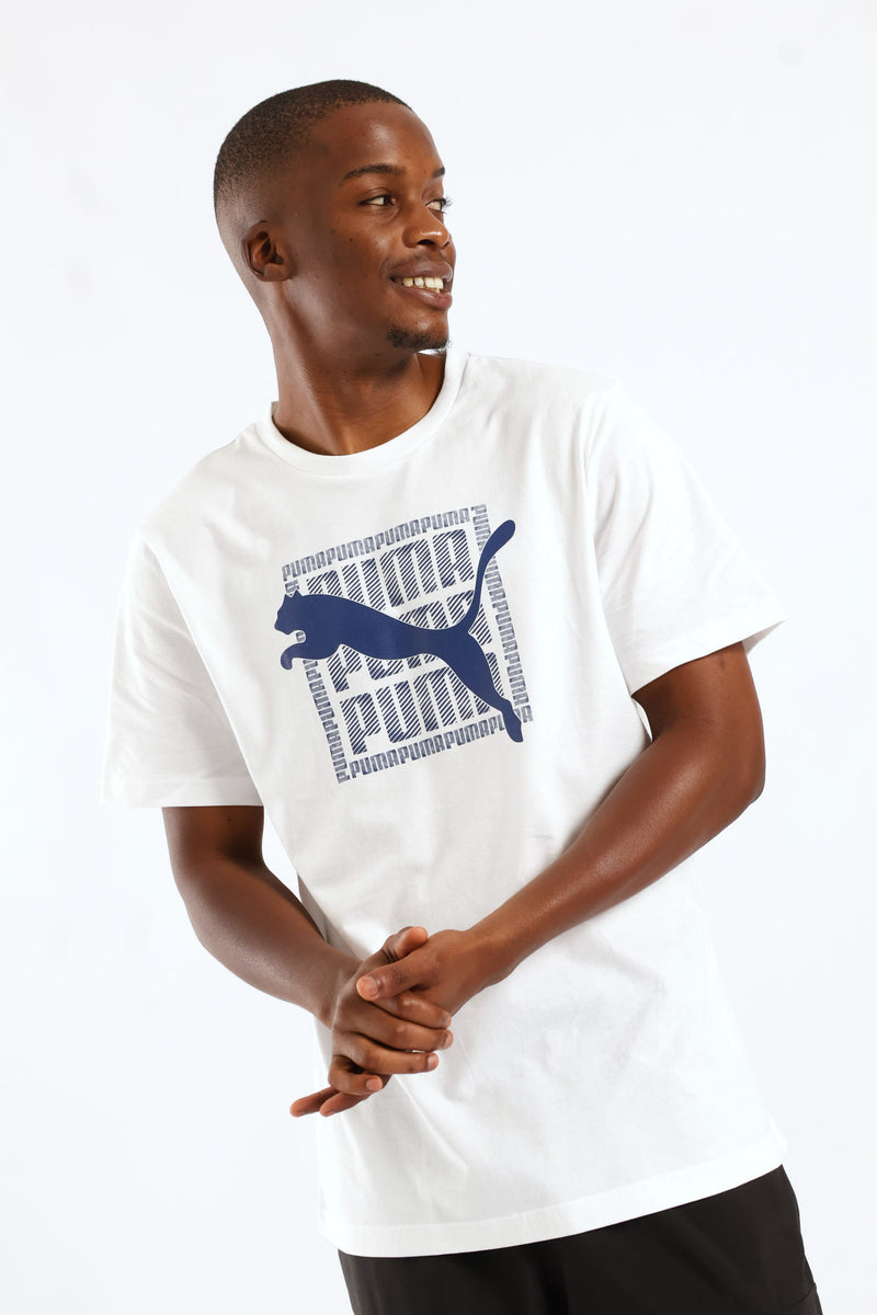 Graphic Wording Tee - White