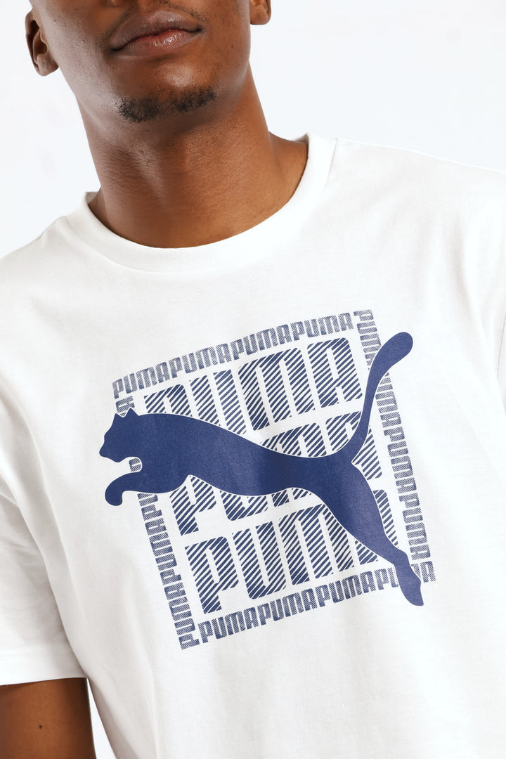 Graphic Wording Tee - White