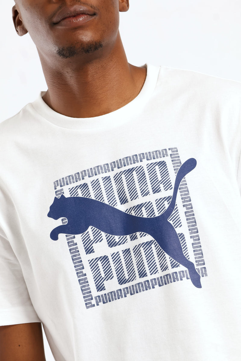 Graphic Wording Tee - White