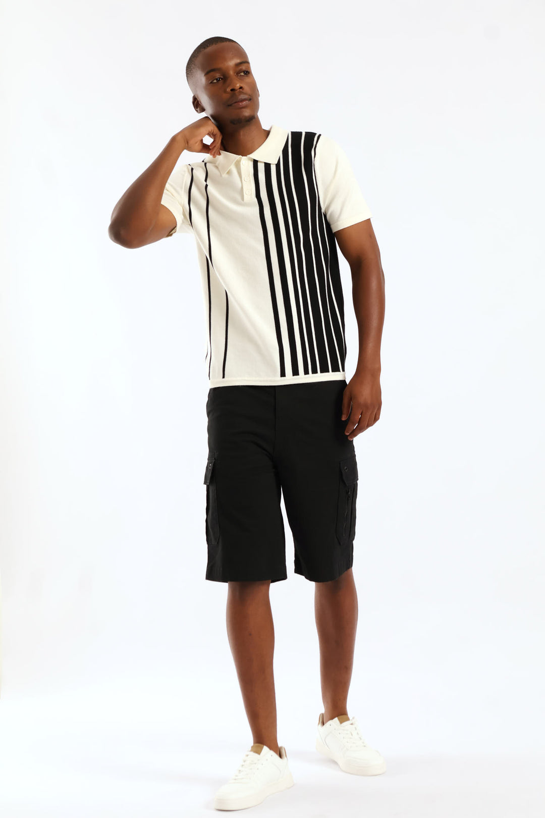 Knit Golfer - Ecru/Black